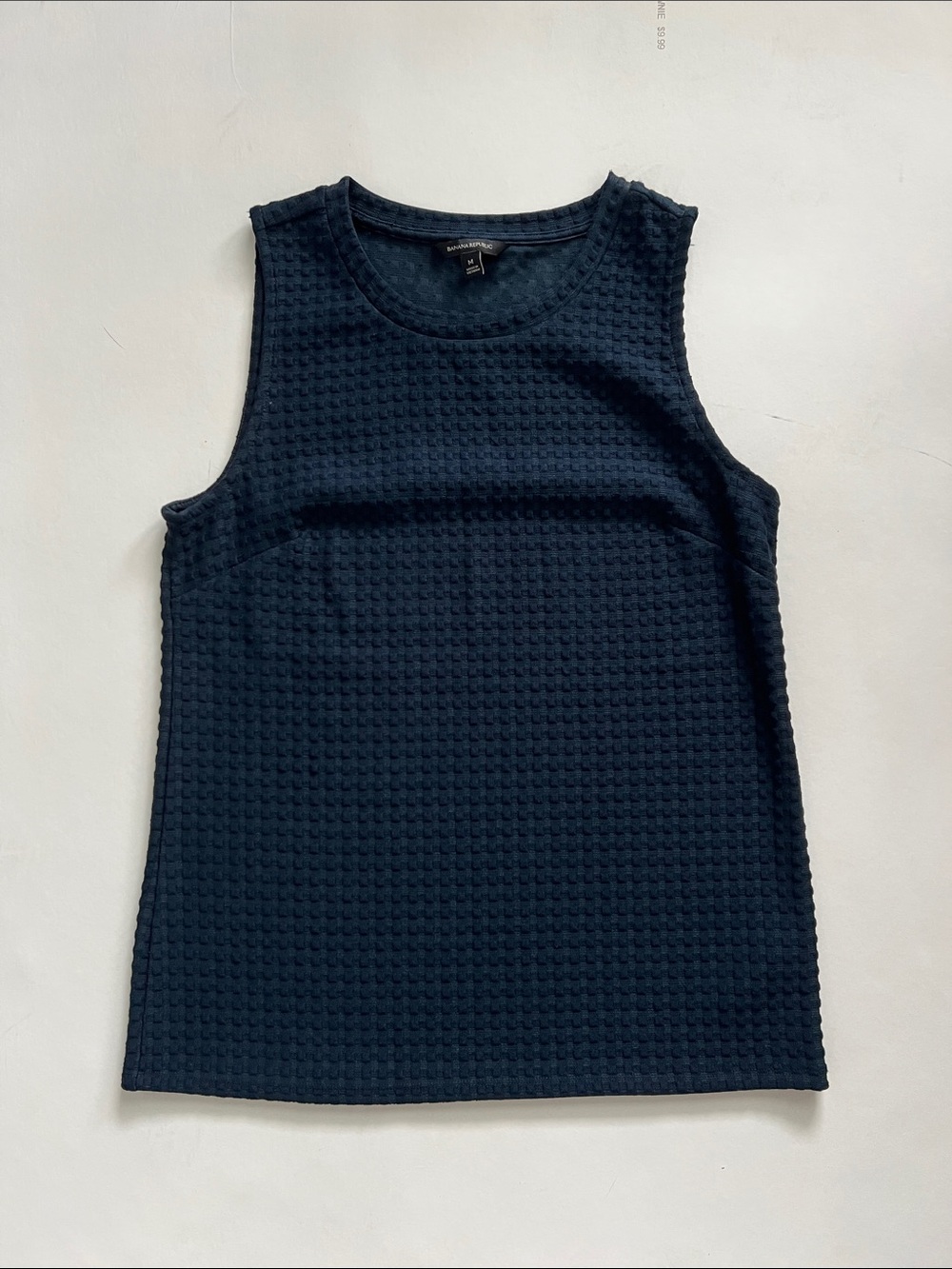 Banana Republic Textured Navy Sleeveless Tank